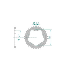 AFAM COURONNE ALU au pas de 525