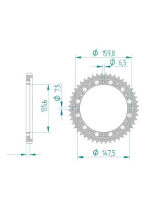 AFAM COURONNE ALU au pas de 428