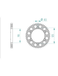 AFAM COURONNE ALU au pas de 428