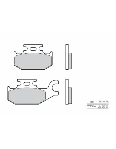 Plaquettes de frein BREMBO Scooter carbone céramique - 07070