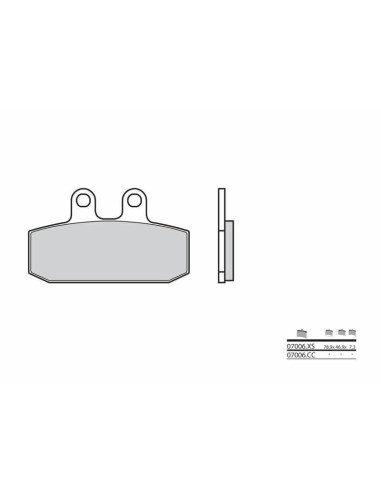 Plaquettes de frein BREMBO Scooter carbone céramique - 07006