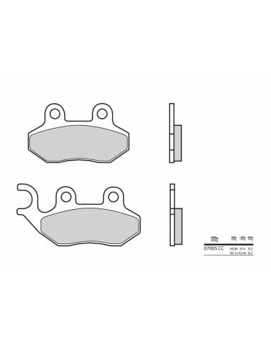 Plaquettes de frein BREMBO Scooter carbone céramique - 07005