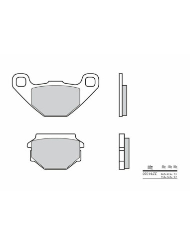 Plaquettes de frein BREMBO Scooter carbone céramique - 07014