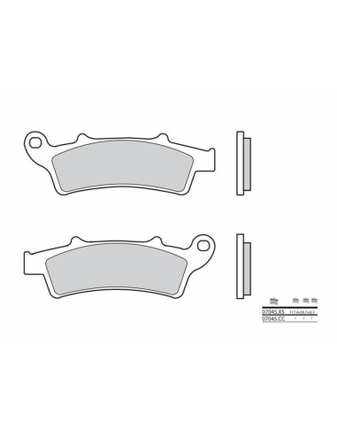 Plaquettes de frein BREMBO Scooter carbone céramique - 07045