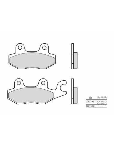 Plaquettes de frein BREMBO Scooter carbone céramique - 07033