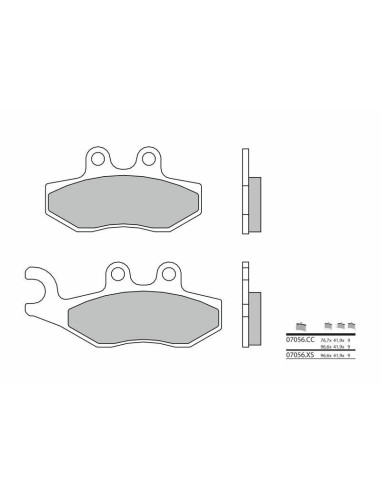 Plaquettes de frein BREMBO Scooter carbone céramique - 07056