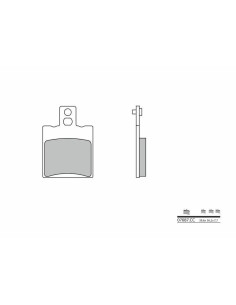 Plaquettes de frein BREMBO Scooter carbone céramique - 07087