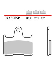 Plaquettes de frein BREMBO métal fritté - 07KS06SP