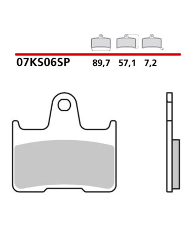 Plaquettes de frein BREMBO métal fritté - 07KS06SP