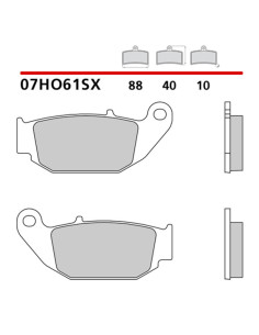 Plaquettes de frein BREMBO métal fritté - 07HO61SX