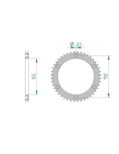 AFAM COURONNE ALU au pas de 520 Antiboue