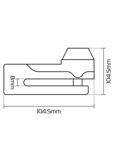 Bloque-disque OXFORD Titan ø10mm - jaune