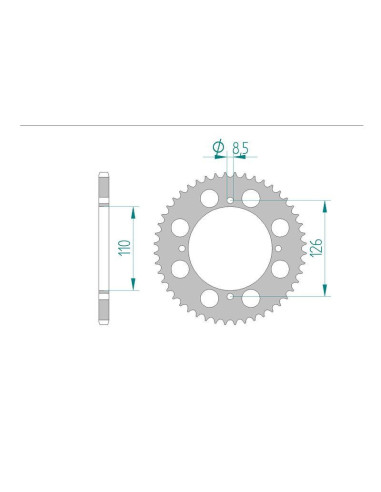 Kit chaine DID  ALU KAWASAKI KX 65 ANTIBOUE 2000 à 2001