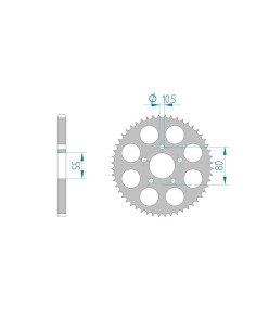 AFAM COURONNE ALU au pas de 428