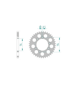 AFAM COURONNE ALU au pas de 520