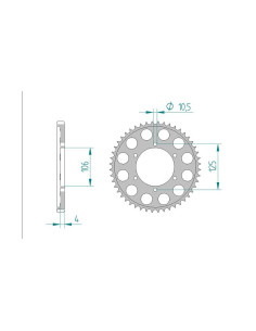 AFAM COURONNE ALU au pas de 520