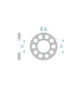 AFAM COURONNE ALU au pas de 428