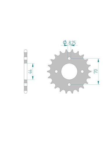 Kit chaine DID  ACIER KAWASAKI KFX 80 2004 à 2006