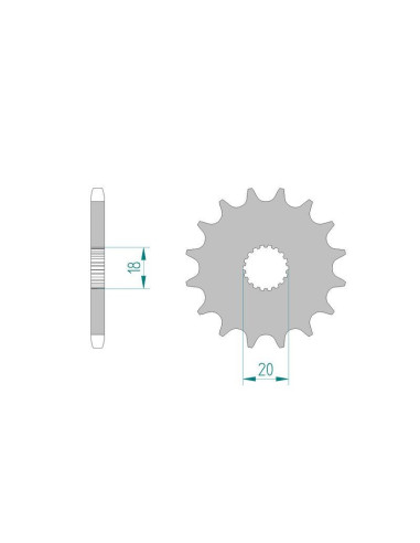 Kit chaine DID  ACIER KREIDLER ENDURO 125 DD 2008 à 2011