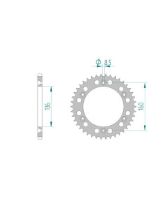 AFAM COURONNE ALU au pas de 520