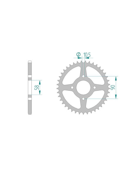 Kit chaine DID  ACIER KTM DUKE 125 4T 2011 à 2013