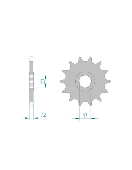 Kit chaine DID  ACIER KTM LC2 125 1996 à 1999