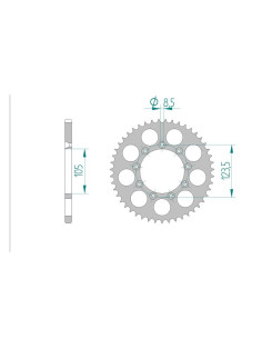 AFAM COURONNE ALU au pas de 520