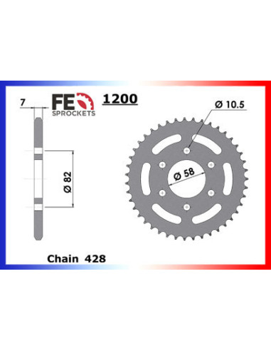 125.BN '18 14X43 RK428FEX 