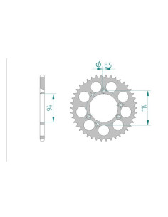 AFAM COURONNE ALU au pas de 520