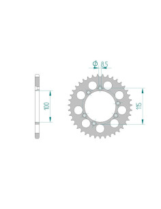 AFAM COURONNE ALU au pas de 520