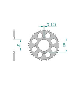 AFAM COURONNE ALU au pas de 520 SCORPA250TY