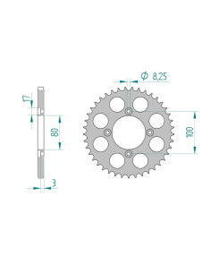 AFAM COURONNE ALU au pas de 520 GG 250 TXT