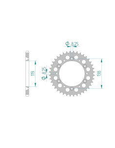 AFAM COURONNE ALU au pas de 520