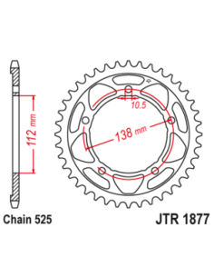 Couronne JT SPROCKET acier standard 1877 - 525