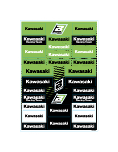 Planche de stickers BLACKBIRD PVC - Kawasaki