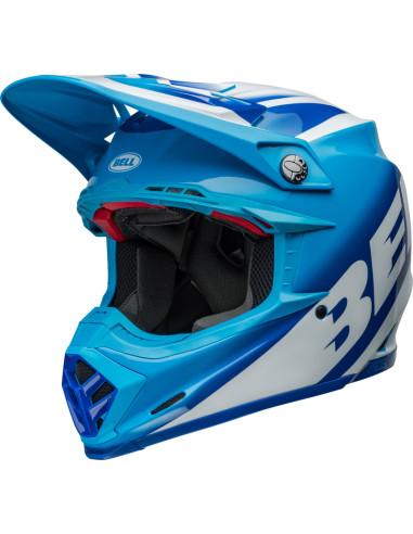 Casque BELL Moto-9S Flex - Rail Gloss Blue/White