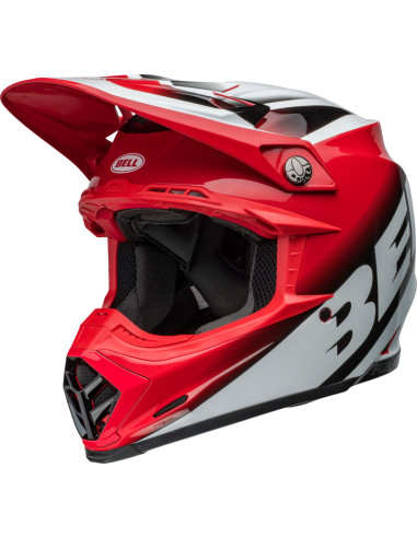 Casque BELL Moto-9S Flex - Rail Gloss Red/White