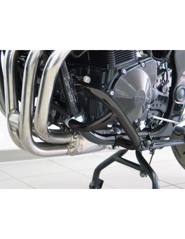 Protection moteur noir pour Suzuki GSF 650 (WVB5) 2005-2006 et GSF 650 (WVCJ) 2007-2008 et (WVCZ) 2009-2012 