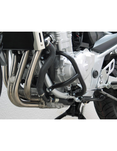 Protection moteur noir pour Suzuki GSF 650 (WVB5) 2005-2006 et GSF 650 (WVCJ) 2007-2008 et (WVCZ) 2009-2012 