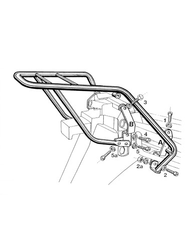 Topcase support pour Suzuki GSF 600 Betit  (GN77B) 1995-1999 et (WVA8) 2001-2004 et GSX 750 (AE) 1998-2003 