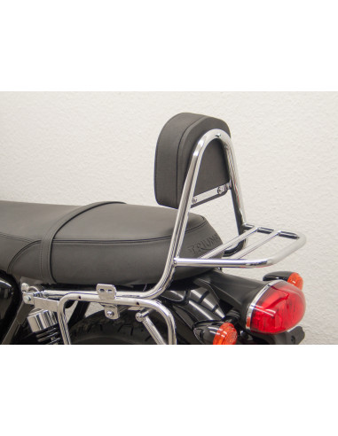 Sissy bar en tube avec coussin et porte-bagages pour Triumph Bonneville T 100 (70G) 2017 