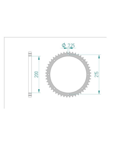 Kit chaine DID  ALU KTM MC 495 1982 à...