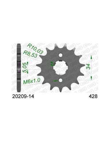 Kit chaîne AFAM en Acier pour Honda...