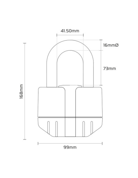 Antivol chaîne OXFORD Boss Alarm 16mm + chaine 12X2.0