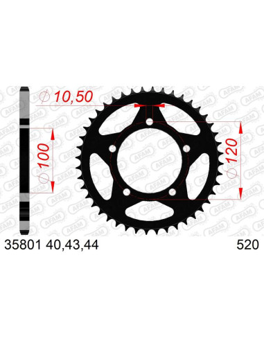 Couronne AFAM acier standard 35801 - 520