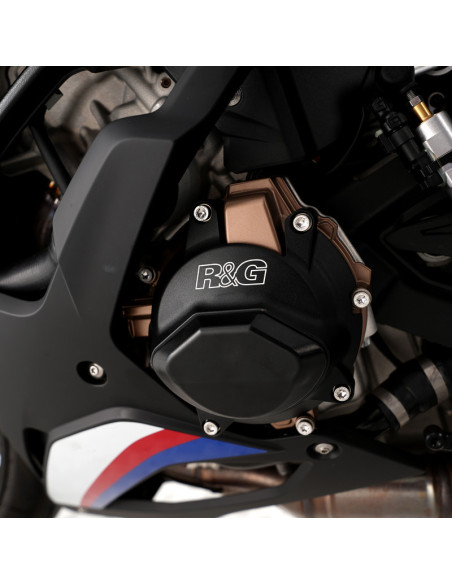 Kit de couvre-carter moteur (alternateur/pompe à eau/embrayage)  R&G RACING PRO noir