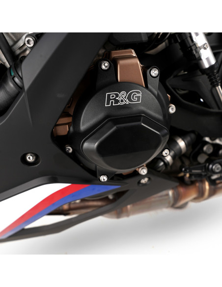 Kit de couvre-carter moteur (alternateur/pompe à eau/embrayage)  R&G RACING PRO noir