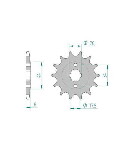 Kit chaine DID  ACIER KYMCO MX 50 ER...