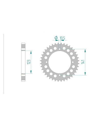Kit chaine DID  ALU LAVERDA SF 750...