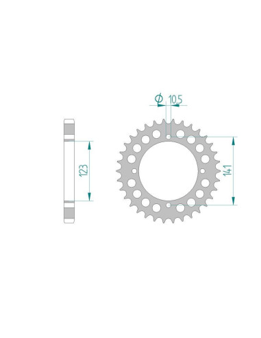 Kit chaine DID  ALU LAVERDA 1000 RGS...